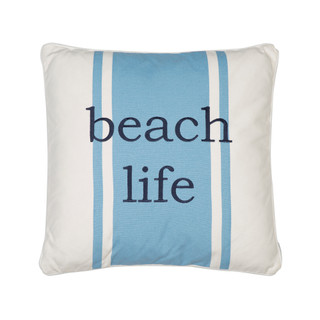 Thumbnail 2: Levtex Home Bart Stripe Beach Life Embroidered Decorative Pillow 