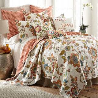 Thumbnail 6: Levtex Home Clementine Embroidered Floral Decorative Pillow 