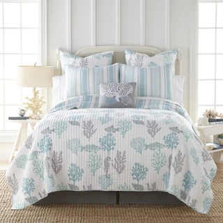 Thumbnail 21: Levtex Home Cape Coral Reversible Quilt & Sham Set 