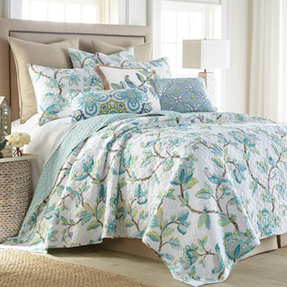 Thumbnail 6: Levtex Home Cressida Teal Crewel Decorative Pillow 