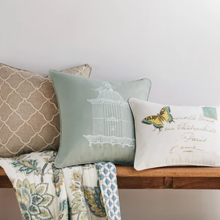 Thumbnail 2: Levtex Home Palladium Teal Birdcage Decorative Pillow 