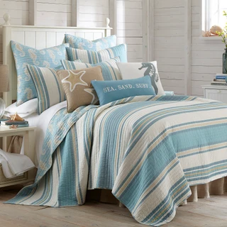 Thumbnail 4: Levtex Home Levtex Home Blue Maui Quilt & Sham Set 
