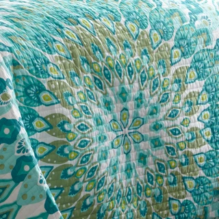 Thumbnail 12: Levtex Home Mirage Teal Reversible Quilt & Sham Set 