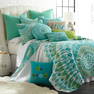 Thumbnail 4: Levtex Home Mirage Teal Reversible Quilt & Sham Set 