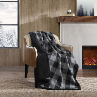 Thumbnail 1: Eddie Bauer Cabin Plaid Reversible Throw 