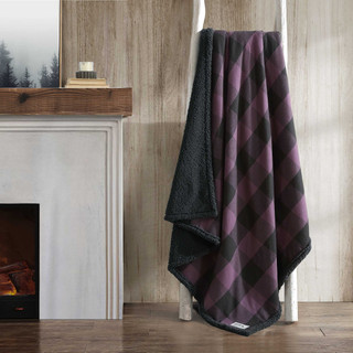 Thumbnail 3: Eddie Bauer Cabin Plaid Reversible Throw 