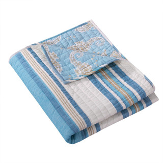 Thumbnail 4: Levtex Home Blue Maui Reversible Quilted Throw 