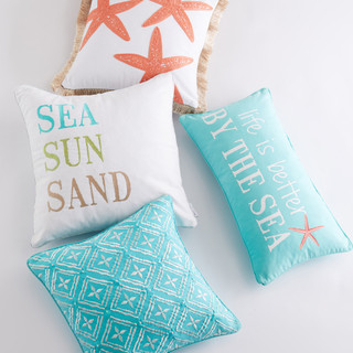 Thumbnail 4: Levtex Home Bakio Starfish Applique Decorative Pillow 