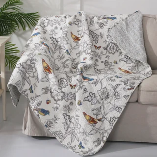 Thumbnail 2: Levtex Home Mockingbird Reversible Quilted Throw 