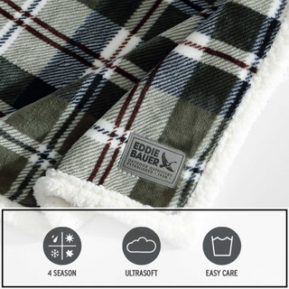 Thumbnail 10: Eddie Bauer Trailhead Plaid Reversible Throw 