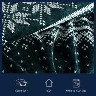 Thumbnail 8: Nautica Fairisle Texture Reversible Throw 