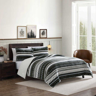 Thumbnail 8: Eddie Bauer Shelton Fair Isle Reversible Comforter-Sham Set 