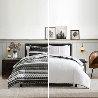 Thumbnail 20: Eddie Bauer Shelton Fair Isle Reversible Comforter-Sham Set 
