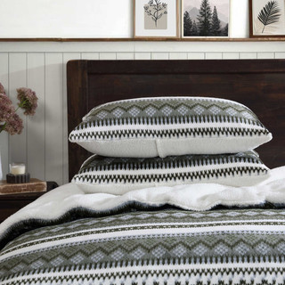 Thumbnail 24: Eddie Bauer Shelton Fair Isle Reversible Comforter-Sham Set 