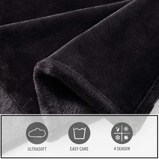 Thumbnail 6: Eddie Bauer Ultra Lux Plush Solid Reversible Throw 