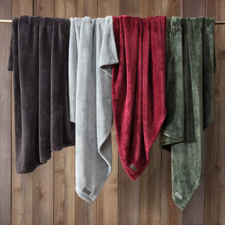 Thumbnail 10: Eddie Bauer Ultra Lux Plush Solid Reversible Throw 