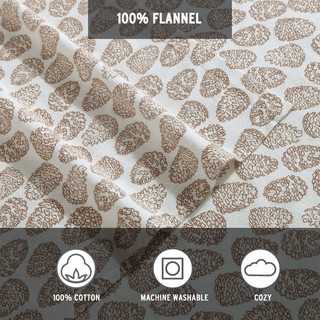Thumbnail 25: Eddie Bauer Little Creek Pine Cone Flannel Sheet Set 