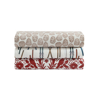 Thumbnail 40: Eddie Bauer Little Creek Pine Cone Flannel Sheet Set 
