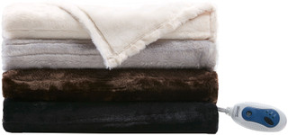 Thumbnail 6: Beautyrest Beautyrest Duke Faux Fur Heated Throw 