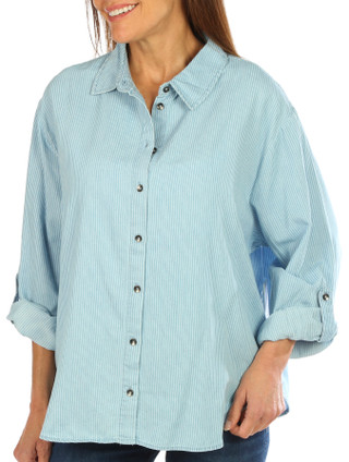 Thumbnail 2: WEEKENDROUTINE Weekend Rountine Solid Button Front Tunic 