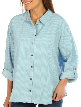 Thumbnail 1: WEEKENDROUTINE Weekend Rountine Solid Button Front Tunic 