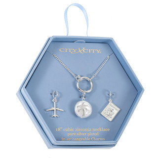 Thumbnail 1: City by City City By City Travel Charm Chain Necklace 