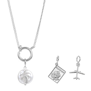 Thumbnail 4: City by City City By City Travel Charm Chain Necklace 