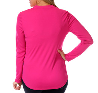 Thumbnail 3: REEL LEGENDS Reel Legends Womens Solid Freeline Mandarin Long Sleeve Top 