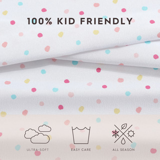 Thumbnail 44: Laura Ashley Confetti Ultra Soft Microfiber Kid Friendly Sheet Set 