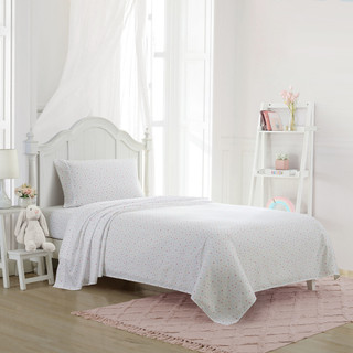 Thumbnail 4: Laura Ashley Confetti Ultra Soft Microfiber Kid Friendly Sheet Set 