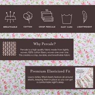 Thumbnail 84: Laura Ashley Laura Ashley Evie Cotton Percale Sheet Set 