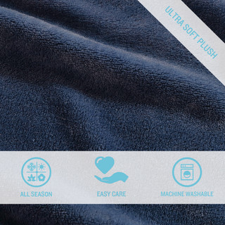 Thumbnail 27: TOMMY BAHAMA Ultra Soft Solid Plush Fleece Blanket 