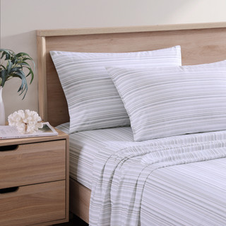 Thumbnail 12: TOMMY BAHAMA Kahanu Stripe Cotton Percale Reversible Sheet Set 
