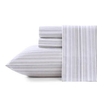 Thumbnail 1: TOMMY BAHAMA Kahanu Stripe Cotton Percale Reversible Sheet Set 