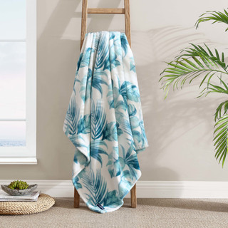 Thumbnail 2: TOMMY BAHAMA Waimea Bay Ultra Soft Plush Fleece Reversible Throw 