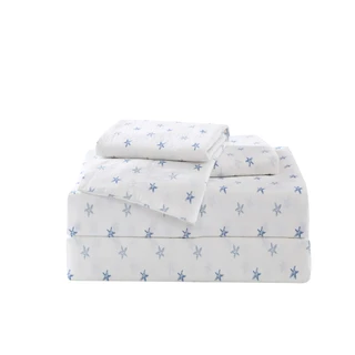 Thumbnail 3: TOMMY BAHAMA Starfish Treasure Cotton Percale 4-Piece Sheet Set 