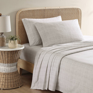Thumbnail 6: TOMMY BAHAMA Raffia Linen Cotton Percale 4-Piece Sheet Set 