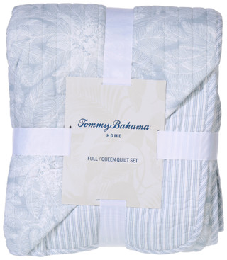 Thumbnail 1: TOMMY BAHAMA Tommy Bahama 3 Pc Makena Cotton Reversible Quilt Set 