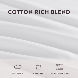 Thumbnail 10: Laura Ashley Laura Ashley T800 Solid Cotton Blend Sheet Set 