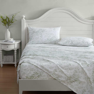Thumbnail 6: Laura Ashley Laura Ashley Toile Delight Cotton Percale Sheet Set 