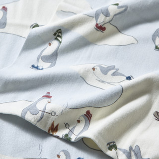 Thumbnail 10: Eddie Bauer Eddie Bauer Skating Penguins Cotton Flannel Sheet Set 