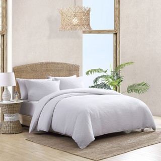 Thumbnail 6: TOMMY BAHAMA Basketweave Solid 3-Piece Duvet Cover Set 