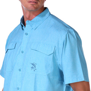 Thumbnail 2: Guy Harvey Guy Harvey Mens Woven Short Sleeve Fishing Shirt 