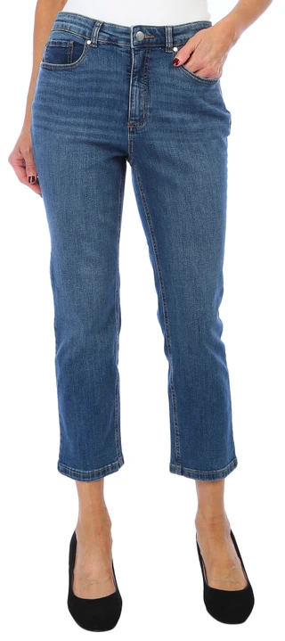 Thumbnail 1: Rafaella Rafaella Petite High Rise Straight Leg Jeans 