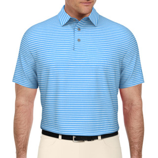 Thumbnail 3: PGA TOUR PGA TOUR Mens Feeder Stripe Short Sleeve Golf Polo Top 