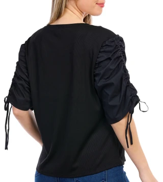 Thumbnail 4: Nicole Miller Nicole Miller Womens 3/4 Sleeve Solid Knit Top 