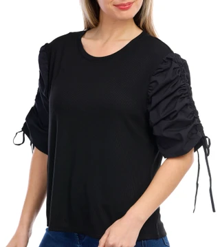 Thumbnail 6: Nicole Miller Nicole Miller Womens 3/4 Sleeve Solid Knit Top 