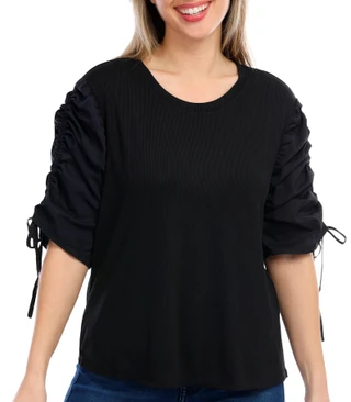 Thumbnail 2: Nicole Miller Nicole Miller Womens 3/4 Sleeve Solid Knit Top 