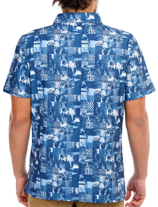 Thumbnail 4: Ben Sherman Ben Sherman Men's Collage Print Short Sleeve Sport Polo 