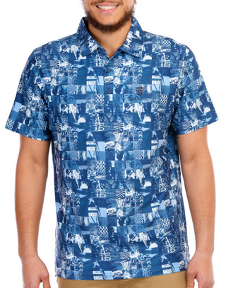 Thumbnail 2: Ben Sherman Ben Sherman Men's Collage Print Short Sleeve Sport Polo 
